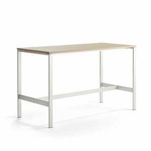 Stůl Various, 1800x800 mm, výška 1050 mm, bílé nohy, dub