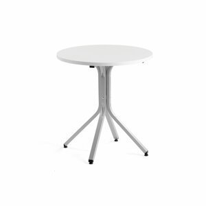 Stůl Various, ?700 mm, výška 740 mm, stříbrná, bílá