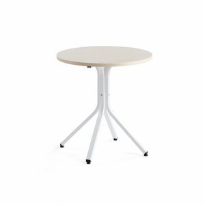 Stůl Various, ?700 mm, výška 740 mm, bílá, bříza