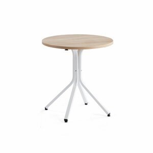 Stůl Various, ?700 mm, výška 740 mm, bílá, dub