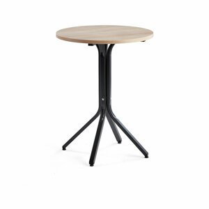 Stůl Various, ?700 mm, výška 900 mm, černá, dub