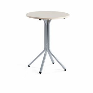 Stůl Various, ?700 mm, výška 900 mm, stříbrná, bříza