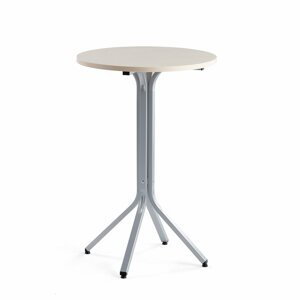 Stůl Various, ?700 mm, výška 1050 mm, stříbrná, bříza