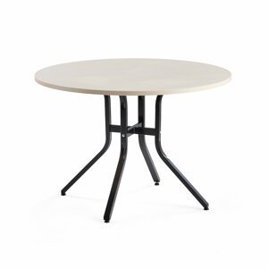 Stůl Various, ?1100 mm, výška 740 mm, černá, bříza