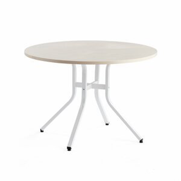 Stůl Various, ?1100 mm, výška 740 mm, bílá, bříza