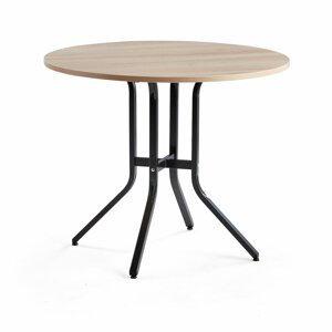 Stůl Various, ?1100 mm, výška 900 mm, černá, dub