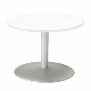 Konferenční stolek Monty, ?700 mm, bílá/hliníkově šedá