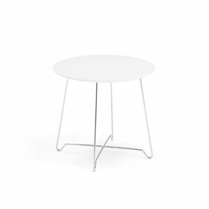 Konferenční stolek Iris, výška 460 mm, chrom, bílá