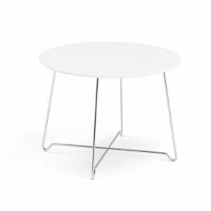 Konferenční stolek Iris, výška 510 mm, chrom, bílá