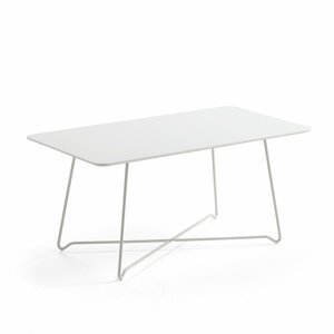 Konferenční stolek IRIS, 1100x600 mm, bílá, bílá deska
