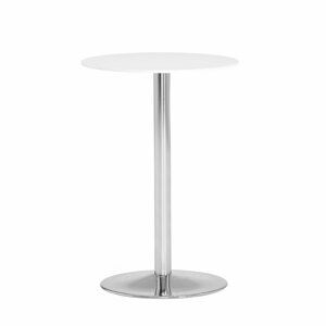 Barový stůl Lily, ? 700 mm, bílá/chrom