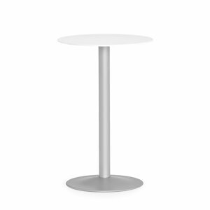 Barový stůl Lily, ? 700 mm, bílá/hliníkově šedá