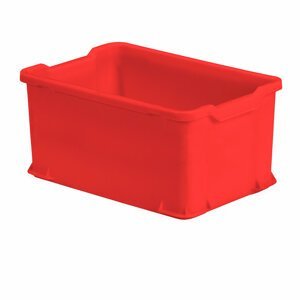 Plastová přepravka, 54 l, 600x400x300 mm, červená