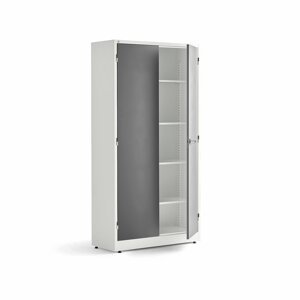 Dílenská skříň, 1900x1000x400 mm, bílá, tmavě šedé dveře