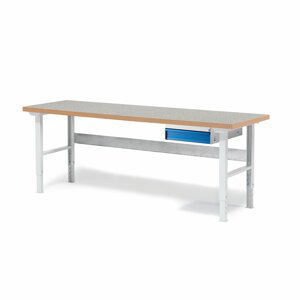 Dílenský stůl SOLID 750, 2000x800 mm, 1 zásuvka, vinylový povrch