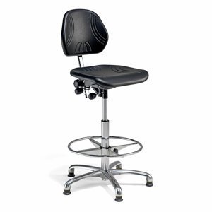 Průmyslová židle, ESD, 700-960 mm, opěrný kruh