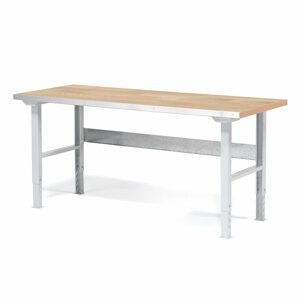 Dílenský stůl SOLID 750, 1500x800 mm, dubový povrch