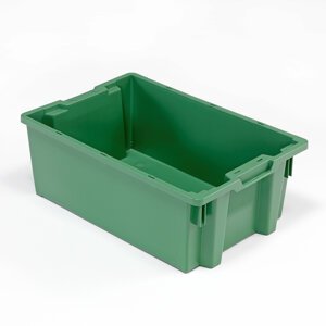 Plastová přepravka, 40 l, 600x400x220 mm, zelená