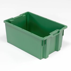 Plastová přepravka, 50 l, 600x400x270 mm, zelená