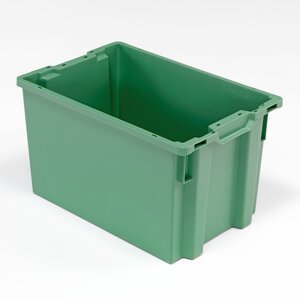 Plastová přepravka, 66 l, 600x400x270 mm, zelená