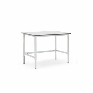 Pracovní stůl MOTION, 1200x800 mm, nosnost 400 kg, šedá deska HPL