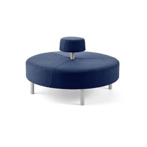 Kulatá sedačka DOT, kruhové opěradlo, Ø 1300 mm, potah Zone, tmavě modrá