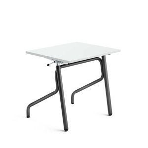 Školní lavice ADJUST, výškově nastavitelná, 700x600 mm, HPL, bílá, antracitově šedá