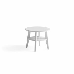 Konferenční stolek Holly, ? 600 mm, bílý