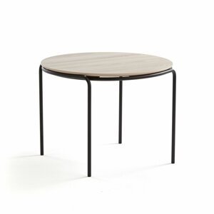 Konferenční stolek ASHLEY, Ø770 mm, výška 530 mm, černá, jasan