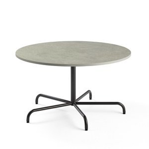 Stůl PLURAL, Ø1300x720 mm, linoleum, šedá, antracitově šedá