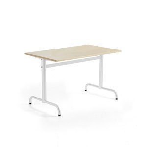 Stůl PLURAL, 1200x700x720 mm, HPL deska, bříza, bílá