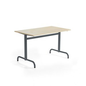 Stůl PLURAL, 1200x700x720 mm, HPL deska, bříza, antracitově šedá
