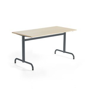 Stůl PLURAL, 1400x700x720 mm, HPL deska, bříza, antracitově šedá