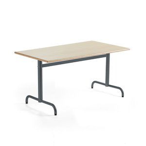 Stůl PLURAL, 1400x800x720 mm, HPL deska, bříza, antracitově šedá