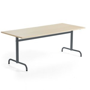 Stůl PLURAL, 1800x800x720 mm, HPL deska, bříza, antracitově šedá
