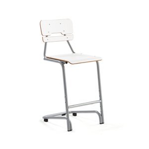 Školní židle DOCTRINA, výška 650 mm, bílá