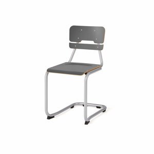 Školní židle LEGERE I, výška 450 mm, stříbrná, antracitově šedá