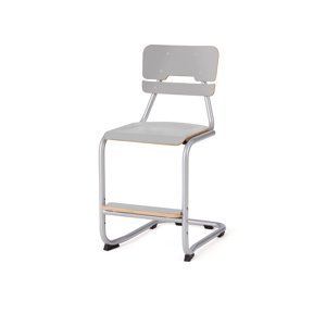 Školní židle LEGERE III, výška 500 mm, stříbrná, šedá