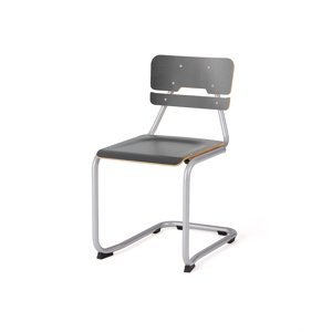 Školní židle LEGERE II, výška 450 mm, stříbrná, antracitově šedá
