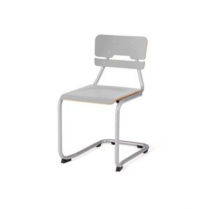 Školní židle LEGERE II, výška 450 mm, stříbrná, šedá