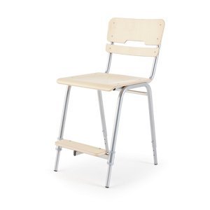 Školní židle EGO, výška 460 - 600 mm, bříza