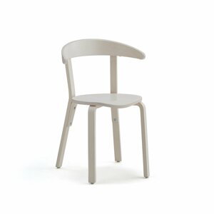 Dřevěná židle LINUS, výška sedáku 450 mm, dýha, bílá