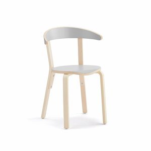 Dřevěná židle LINUS, výška sedáku 450 mm, lamino, šedá
