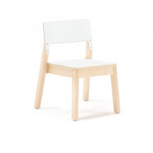 Dětská židle LOVE, výška 350 mm, bříza, bílá