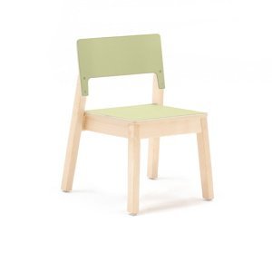 Dětská židle LOVE, výška 350 mm, bříza, zelená