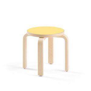 Dětská stolička DANTE, výška 310 mm, bříza/žlutá