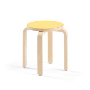 Dětská stolička DANTE, výška 350 mm, bříza/žlutá