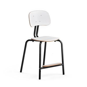 Školní židle YNGVE, 4 nohy, výška 520 mm, antracitově šedá/bílá