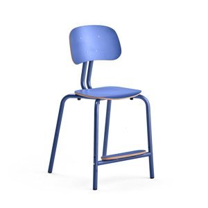 Školní židle YNGVE, 4 nohy, výška 520 mm, tmavě modrá/modrá