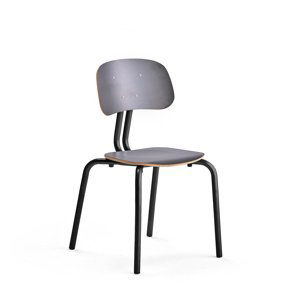 Školní židle YNGVE, 4 nohy, výška 460 mm, antracitově šedá